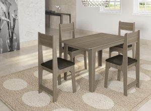 Conjunto Mesa Sonetto Nicoli com 4 Cadeiras